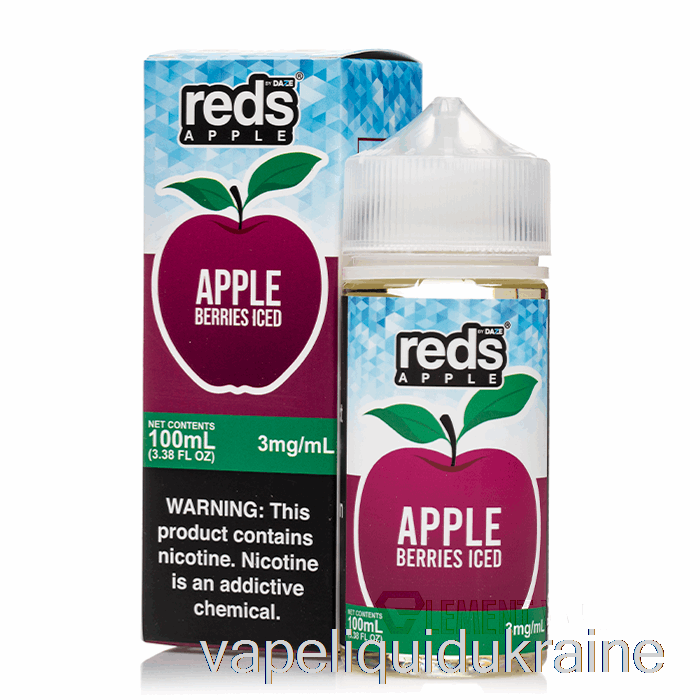 Vape Ukraine ICED BERRIES - Reds Apple E-Juice - 7 Daze - 100mL 3mg